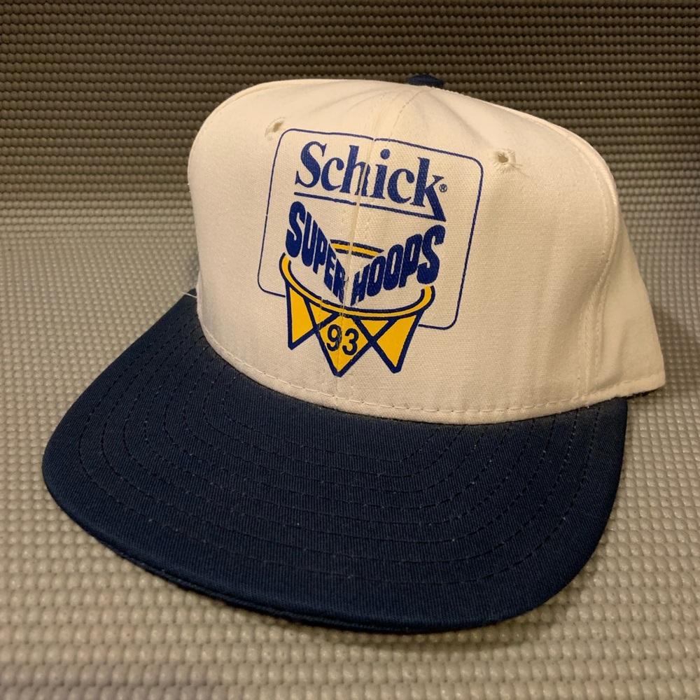 Vintage Reebok Schick Super Hoops 1993 Snapback Baseball Hat MADE IN USA